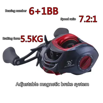 

Baitcasting Reel 7.2:1 Metal Water Droplet Fishing Reel Gear for Saltwater Freshwater Fishing Accessories