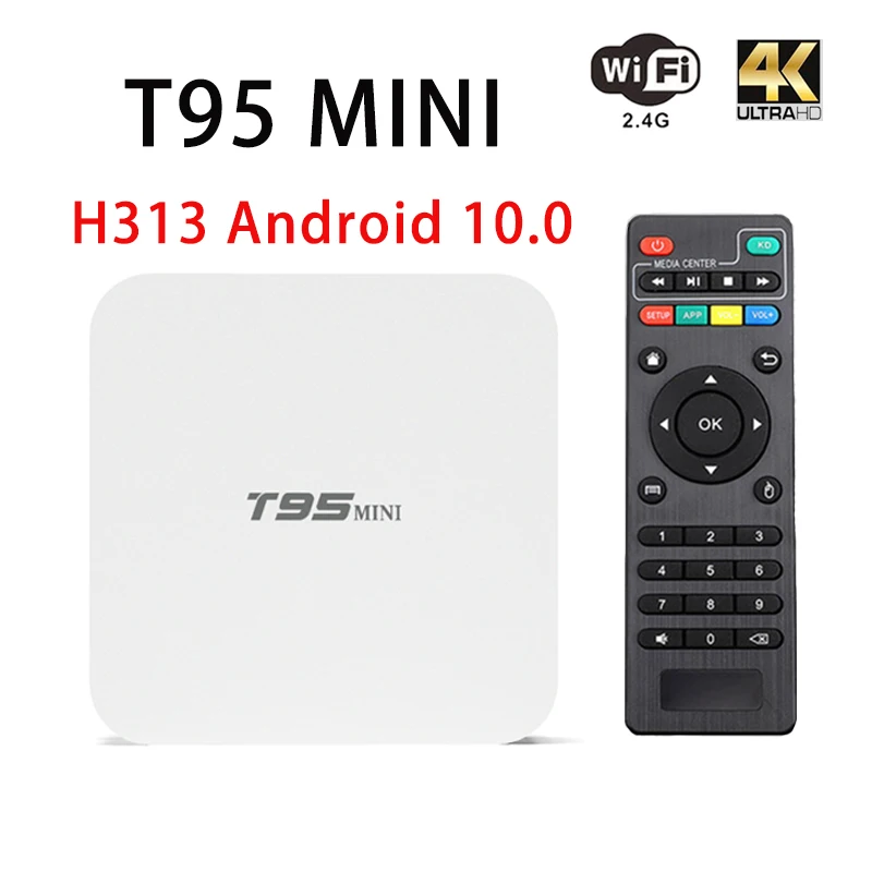 Приставка Смарт-ТВ T95 MINI H313 Allwinner 2 4G Wifi 1080P HDR 4K медиаплеер Android 10 Гб 16 ТВ-приставка