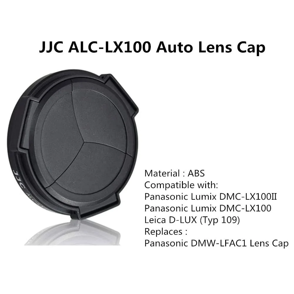 Автоматическая Крышка для объектива JJC Panasonic LUMIX DMC LX100 LEICA LX100II (тип 109)|lens cap|auto lens