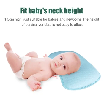 

Head Protection Support Washable Anti Roll Shaping Breathable Newborn Sleeping Bedding Skin Friendly Toddler Pillow Home Nursery