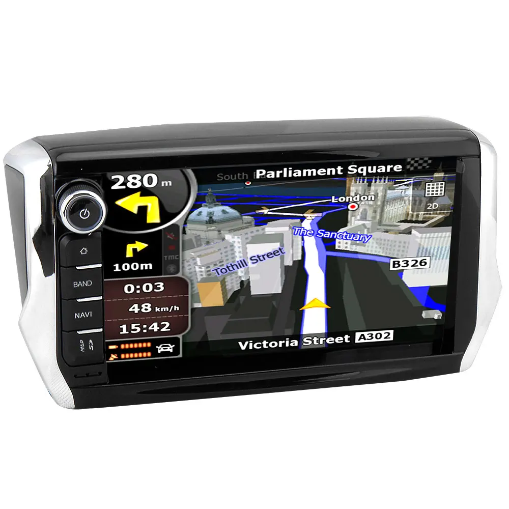 Четырехъядерный 1024*600 HD экран Android 9,0 автомобильный DVD gps Радио Навигация для peugeot 2008 с 4G/Wifi, DVR OBD mirror link 1080P