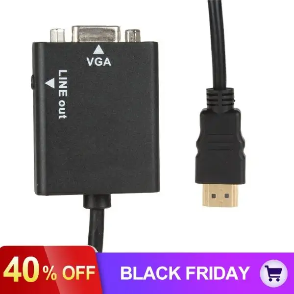 1080P HDMI мужчина к VGA и аудио HD видео кабель конвертер