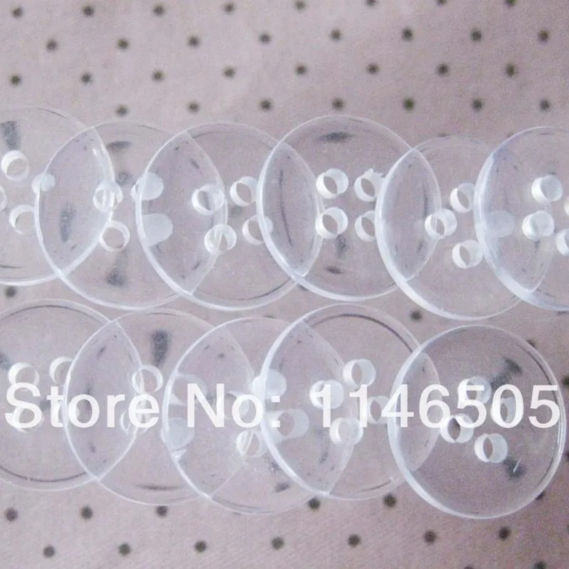100pcs Resin Button Bulk 15mm 4-Hole Button Transparent Shirts Round craft Supplies Sewing Scrapbooking Accessories 4