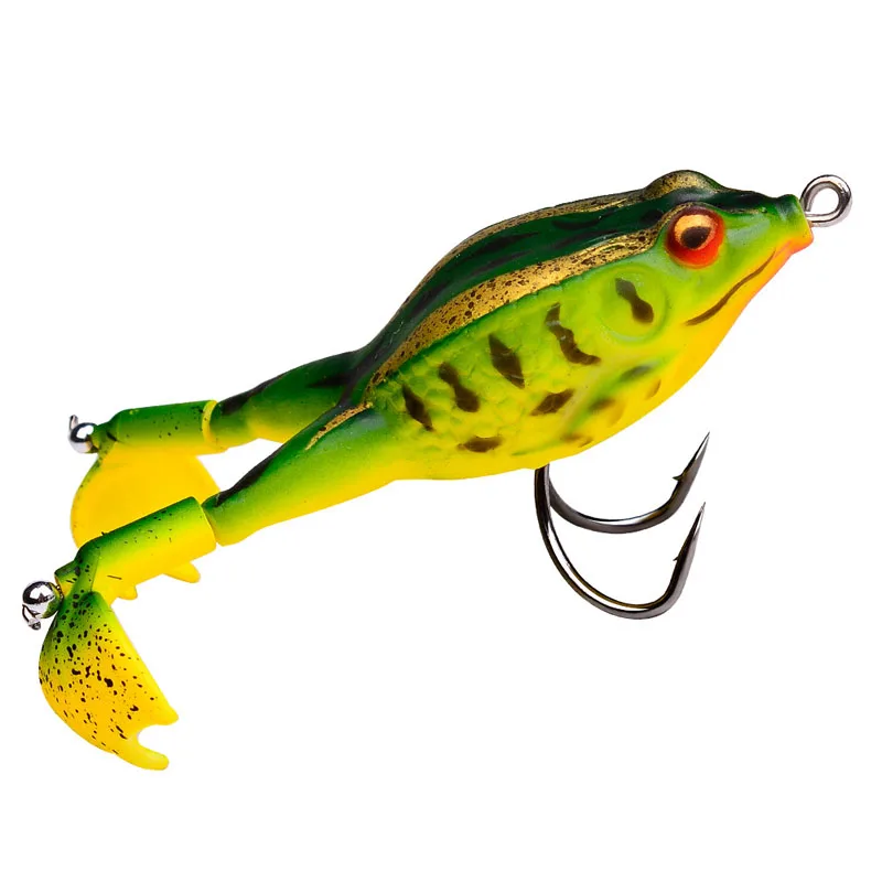 YUCONG 1PC Frog Soft Bait 13.5g-9.5cm Double Propellers Silicone Jig  Fishing Lure Prop Topwater Artificial Wobblers Isca Pesca
