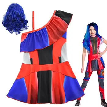 

Sloping shoulder bathing suit Descendants 3 Evie Mal Uma Ursula Cosplay Costume for kids Baby Girl One Piece Swimwear Bikini