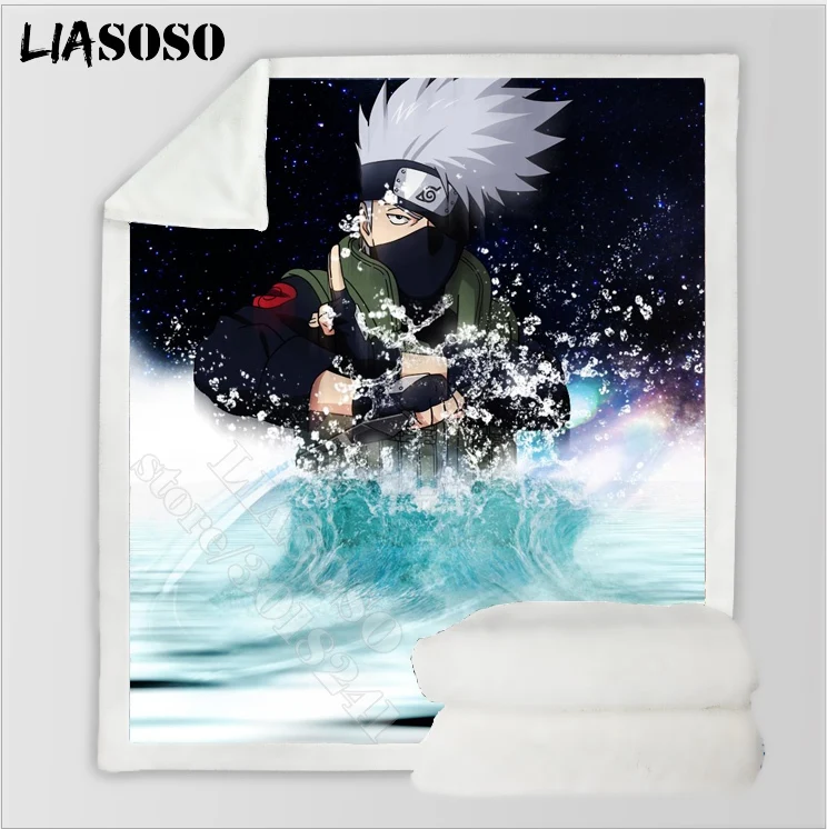 Взрослый 3D принт Наруто Узумаки флисовый подростковый путешествия одеяло