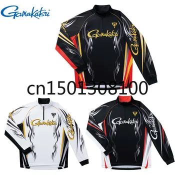 

New Brand Gamakatsu Men Fishing Shirts Outdoor Quick Dry Mens Fishing Clothes Plus Size Cycling Fishing Clothing