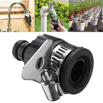 

1pc Universal Water Faucet Quick Adapter Tap Connector 13-17mm Rubber Garden Hose Pipe Fitting Car Washing Garden Watering Tool