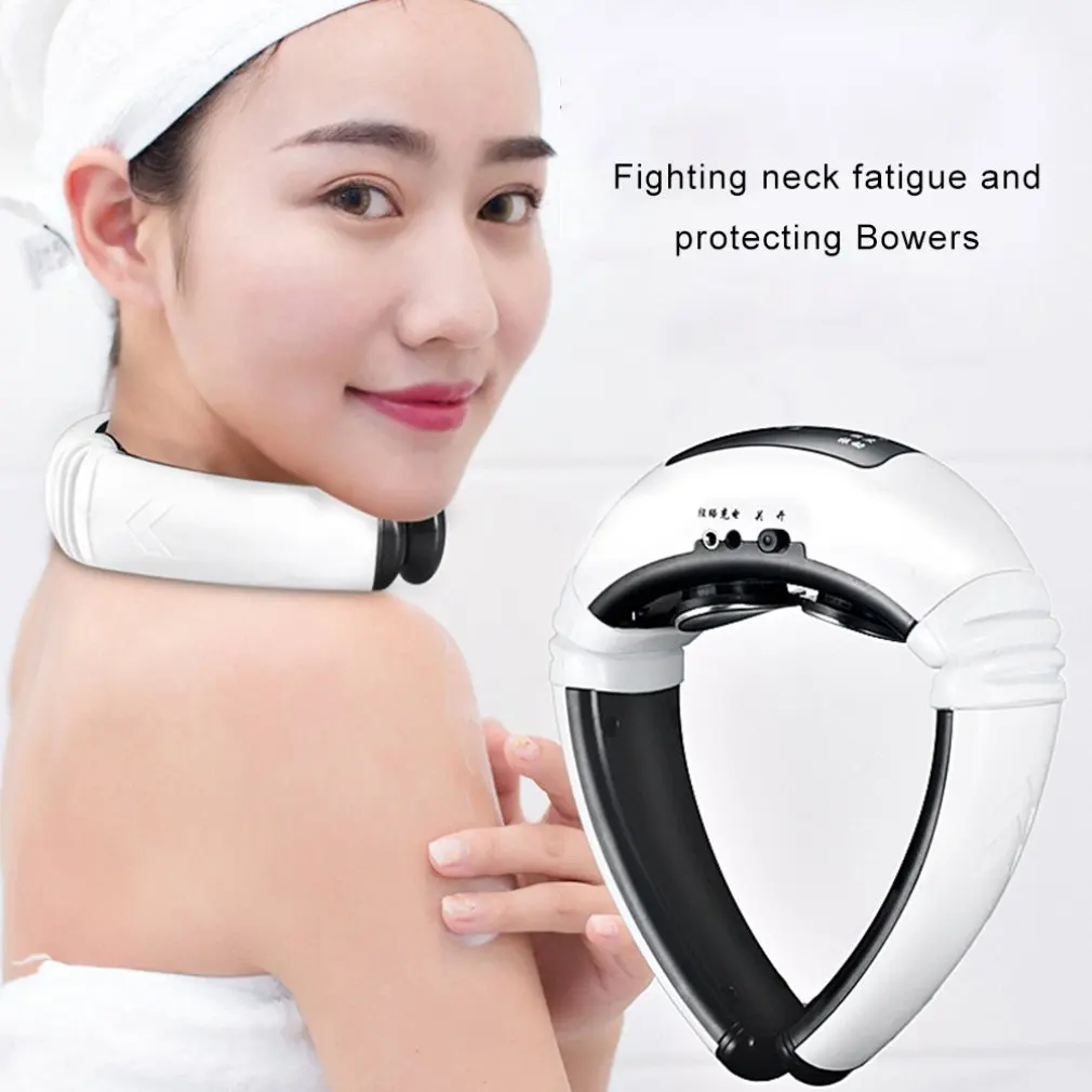 Шейный массажер электромагнитный шоковый импульс шейный Sphygmotherapy инструмент Многофункциональный шейный массажер