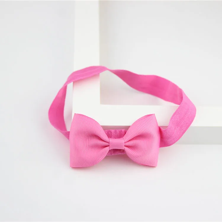 a14 Light Rose 1 шт., 7 см, Детская повязка на голову, лента с бантиками, повязка на голову, эластичное бандо, аксессуары, 1801ZYAA1716 - Цвет: a14 Light Rose