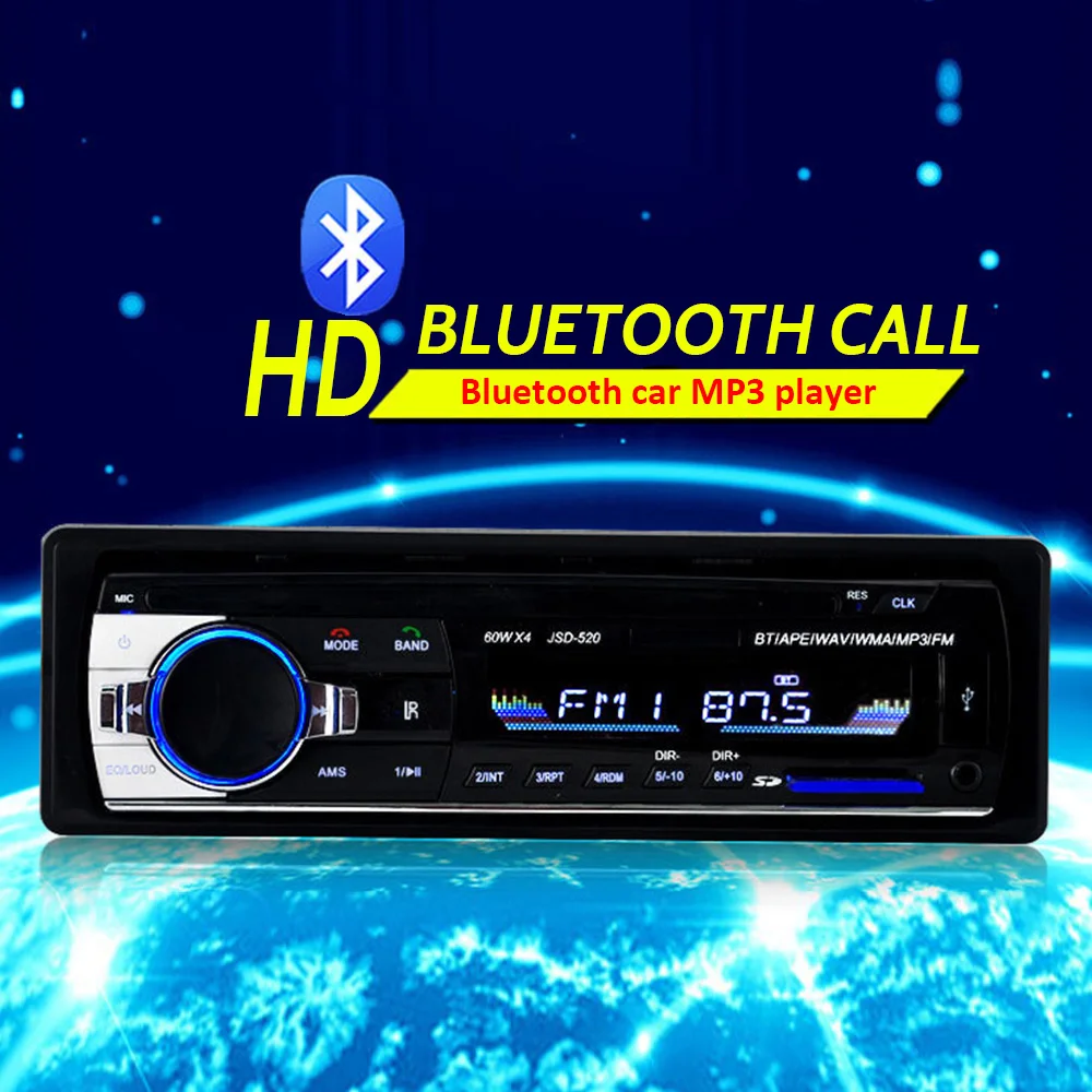 Автомобильные радио стерео цифровой, с дистанционным управлением HD Bluetooth аудио музыка стерео 12 В AUX USB универсальный автомобильный Радио MP3-плеер Авторадио