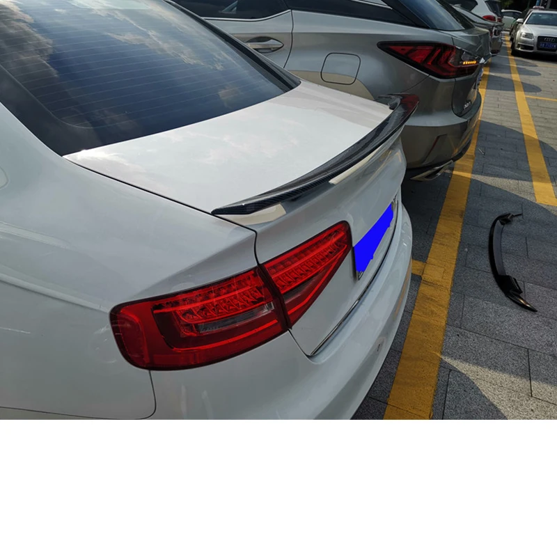 Car Accessories A4 B6 B8 B9 Spoiler Rear Wing 02-18 ABS Carbon Fiber Lip Universal High Quality Tail | Автомобили и мотоциклы