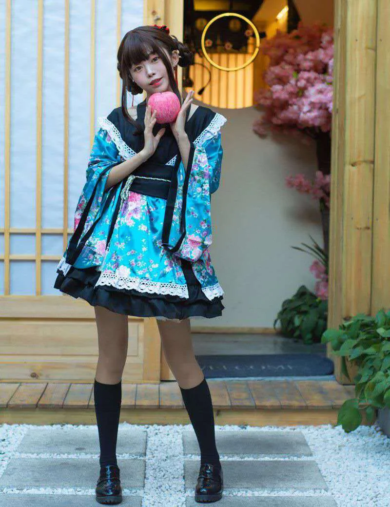 Roupas Étnicas Moda Japonesa Mostrar Trajes Pastel Goth Roupas Kawaii  Mulheres Anime Verão Menina Cosplay De $355,45