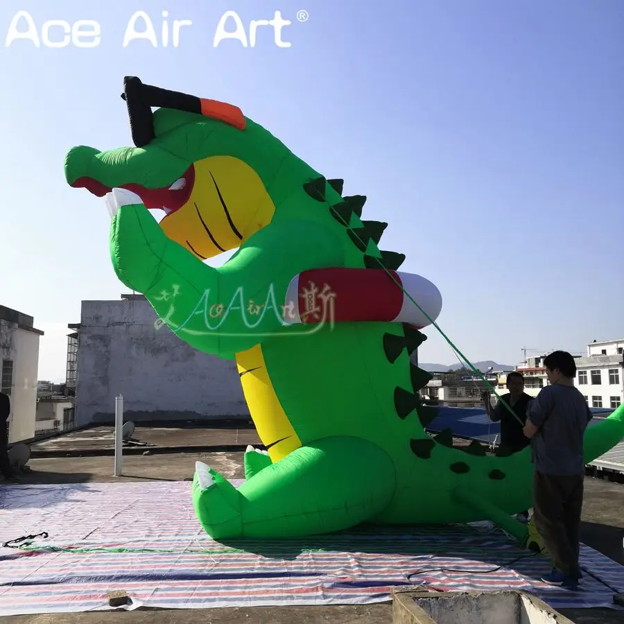 Гигантская надувная модель крокодила 5 м|Игровые палатки| |