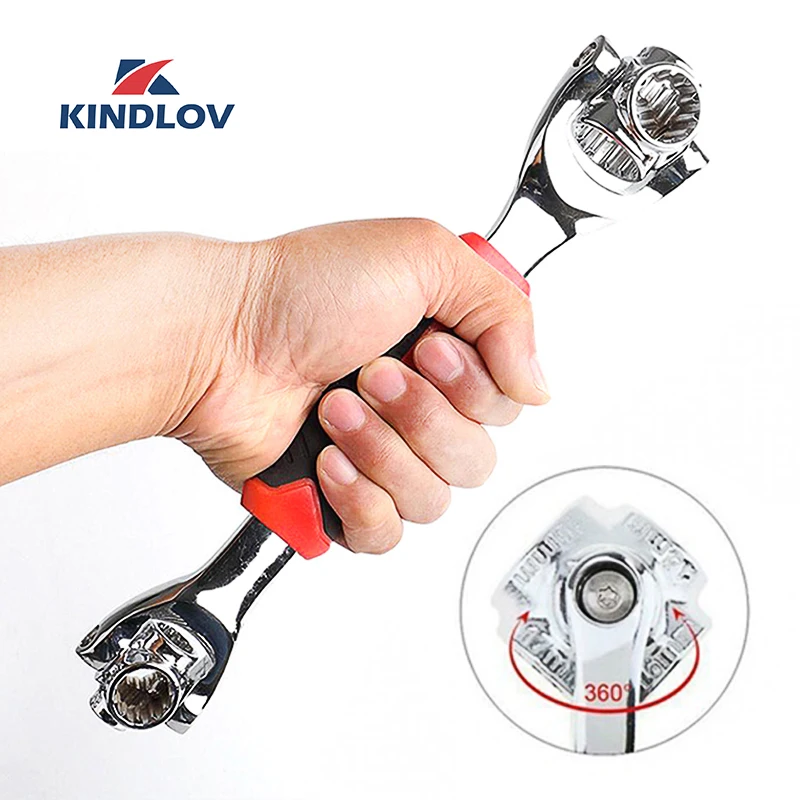 

KINDLOV Adjustable Torque Wrench Chave Catraca Universal Ratchet Multi-purpose 360 Degree Rotation Spanner Multitools Hand Tools