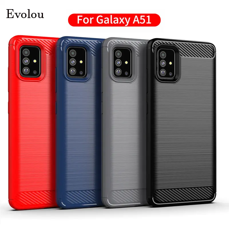 Текстура углеродного волокна матовый чехол для Samsung A51 S20 Plus Силиконовый