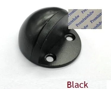 Black 2 шт/лот стоппер для двери из нержавеющей стали пластиковая накладка с винтом и наклейкой стеклянная дверь черный золотой красный Бронзовый - Цвет: Black