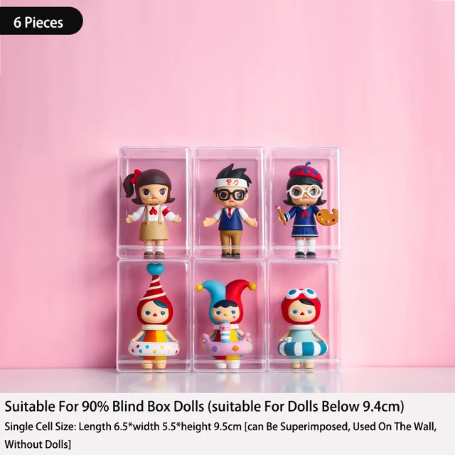 Toy Storage Box Anime Figure Rack Dustproof Transparent Plastic Single Display Cabinet Doll Organizer Gifts for Child and Friend 6
