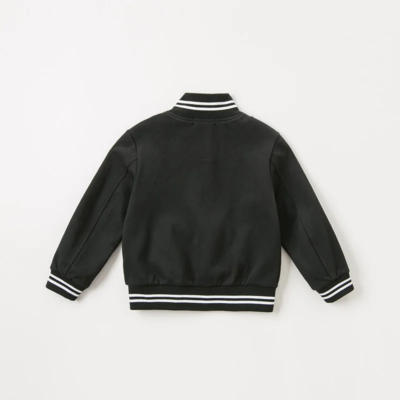 DBK10682 dave bella autumn baby boy black jacket children fashion outerwear kids coat