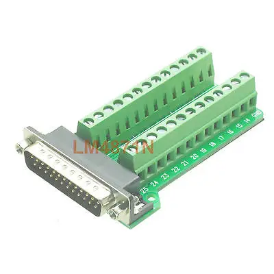 DHL/EMS 20 партий DB25 D-SUB мужской 25pin порт терминальный адаптер PCB RS232 Заголовок 2 ряда винт-d2