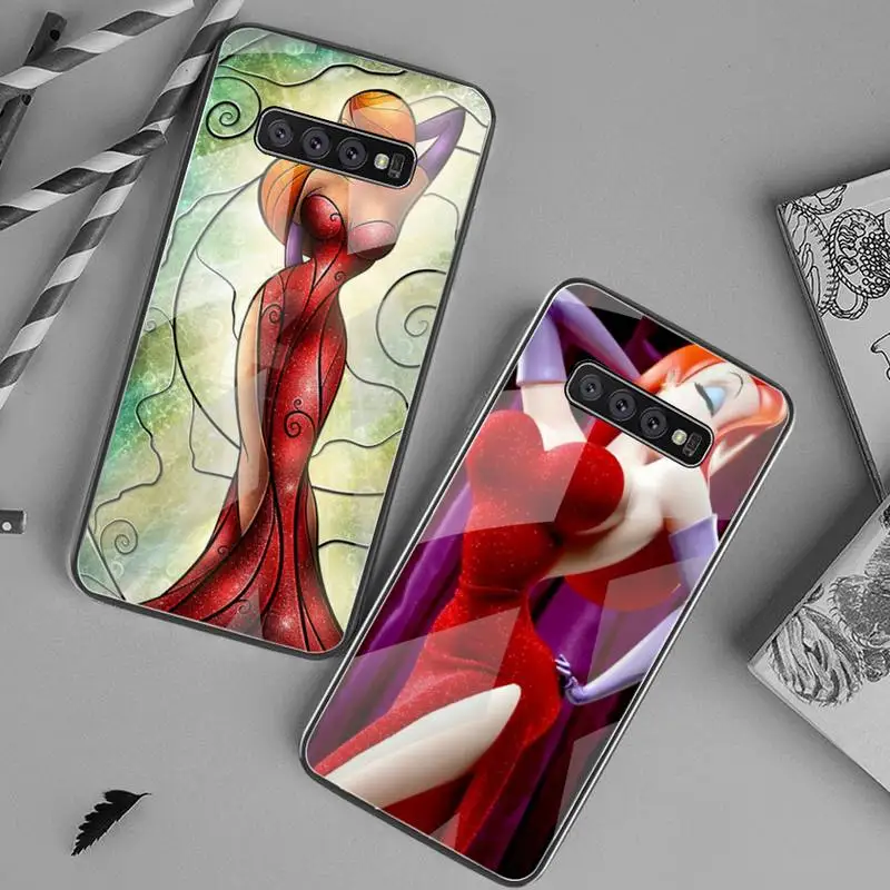 Jessica Rabbit Sexy Luxury Unique Phone Cover Tempered Glass For Samsung S20 Plus S7 S8 S9 S10 Note 8 9 10 | Мобильные телефоны и