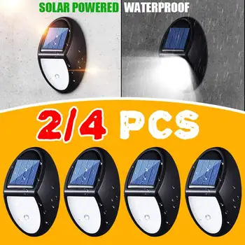 

1/2/4 Pcs 600LM 10 LED Solar Lamps Garden Path Security Outdoor Lighting Wall Street Light IP65 Waterproof PIR Motion Sensor
