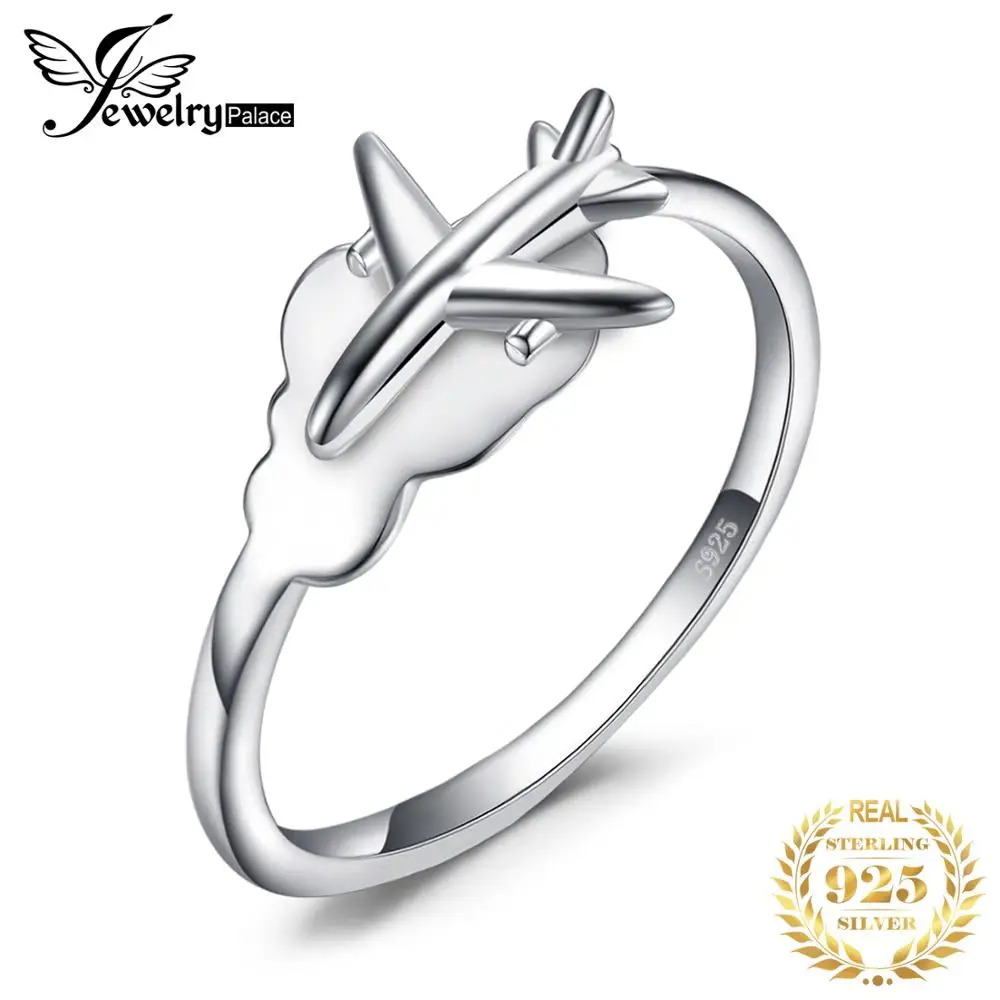 JewelryPalace глобальное кольцо с фигурой самолета 925 пробы серебряные кольца для