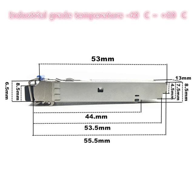 SFP 10G LC 20/40/60KM 1270nm/1330nm Single Fiber SFP Optical Module SFP Transceiver Industrial grade -40-85 Celsius for switch 6