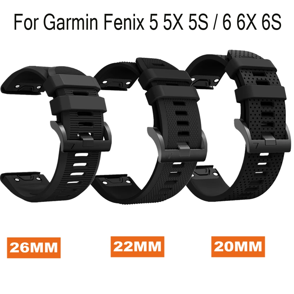Ремешок для QuickFit Band Garmin Fenix 6 6X 6S pro/945 5X 5 Plus 3HR силиконовый ремешок Forerunner 935/Instinct