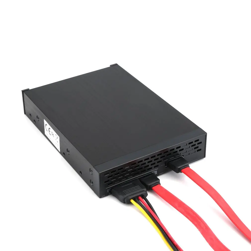 St2524ab алюминиевый 2*2,5 дюйма Sata жесткий диск Корпус флоппи-дисковод отсек горячей замены Внутренний чехол для Hdd с замком