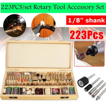 

223pcs Mini Drill Bit Set Abrasive Rotary Grinding Sanding Polishing Cutting Tools Kit for Diyer Dremel Accessories Set