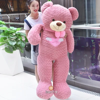 Розовый Огромный 160 см stuufed плюшевая игрушка i love you плюшевый мишка плюшевая игрушка мягкая кукла обнимает рождественские подарки Подушка h0194 - Цвет: Розовый