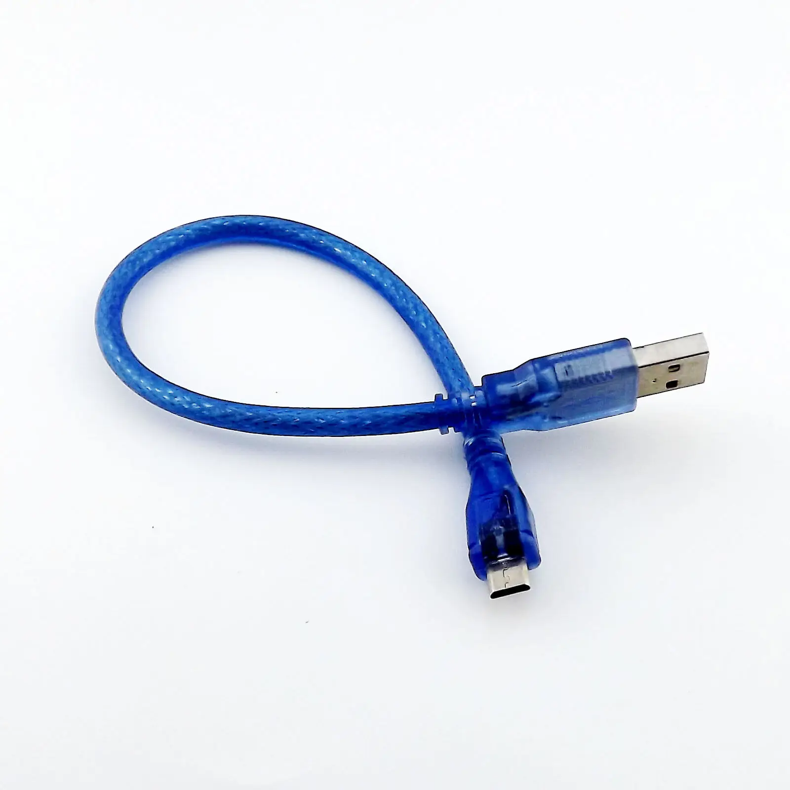 

1pcs USB 2.0 Type A Male to USB Micro B 5 Pin Male Plug Adapter Data Cable Blue 1FT
