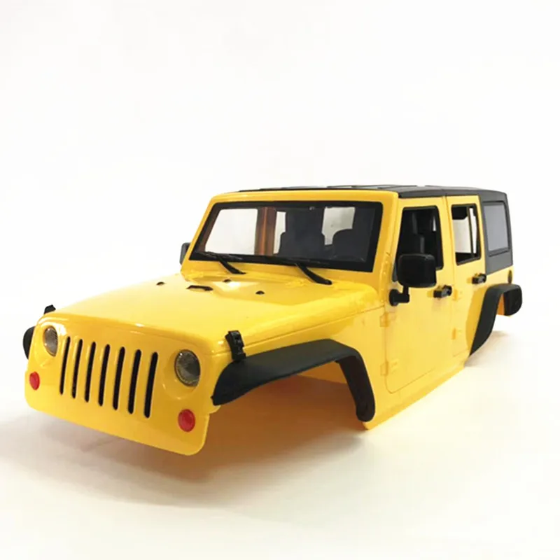 Цвет: желтый В разобранном виде 12,3 дюйма 313 мм Колесная база jeep Wrangle корпус автомобиля для 1/10 RC Гусеничный осевой SCX10 II 90046 обновление ремонт и Trx4 - Цвет: Цвет: желтый