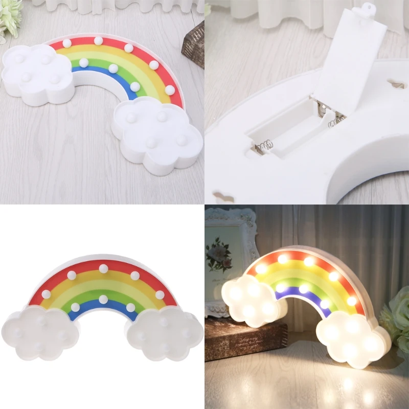 2022 New  3D Rainbow modelling LED Night Light Decorative Bedroom Lamp Battery Operated wall night light