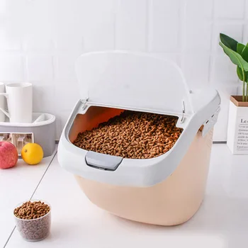 

Rice Storage Box Large Capacity Food Organizer Moisture-Proof Kitchen Rice Grain Storage Box Pet Dog Feeder Storage Container