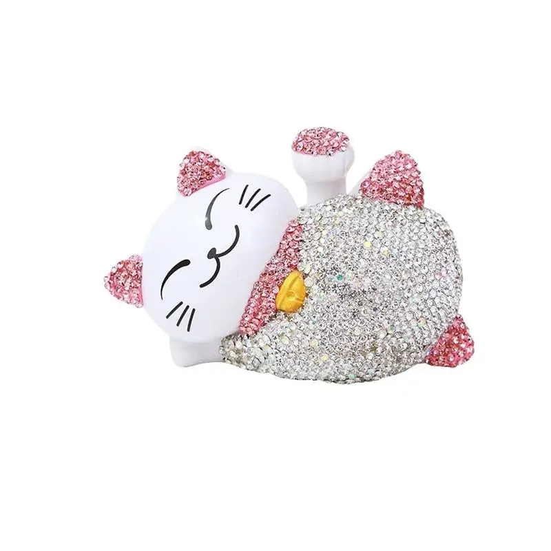 Блестящий автомобиль Lucky Cat украшение Стразы украшения "Кошки" солнечной энергии счастливые украшения "кошки" украшения