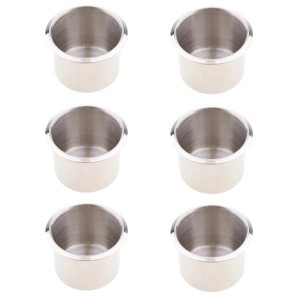 6pcs 2.68 inch Drink Bottle Cup Beverage Holder Support Base Recessed Mount RV Boat
