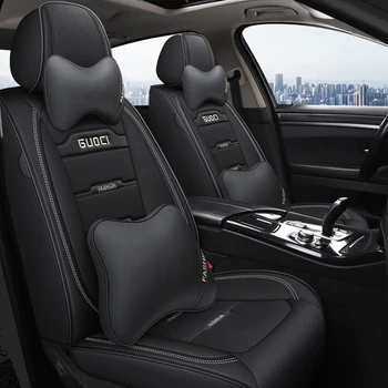 

Full Coverage PU Leather car seat cover flax fiber auto seats covers for ssangyong actyon korando kyron rexton