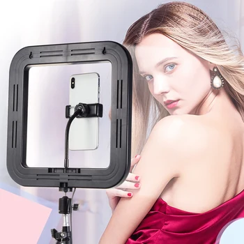 

Square Photography Light 72 LED 15W Dimmable Brightness USB Selfie Light for Photography/Camera/Live