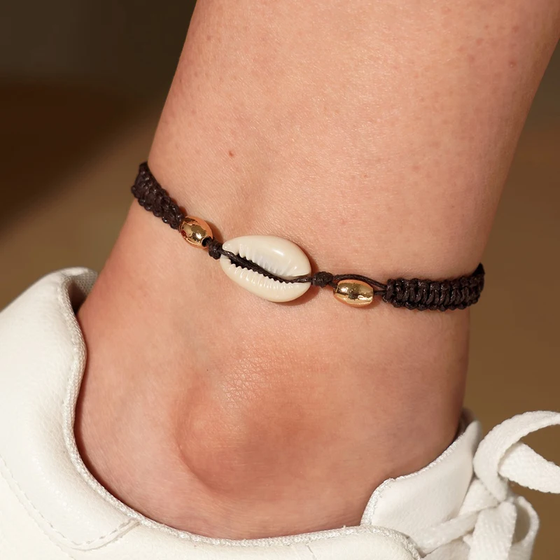 

Modyle Anklets for Women shell Foot Jewelry Summer Beach Barefoot Bracelet ankle on leg Ankle strap Bohemian Accessories