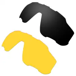 HKUCO черный/прозрачный желтый 2 пары замена линз для солнцезащитных очков Окли Jawbreaker повышение четкости