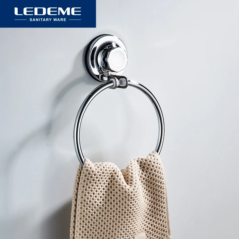 LEDEME Wall Mounted Towel Ring Round Hanger Towel Holder Rack Hanging Bar Bathroom Accessories Hardware L3704