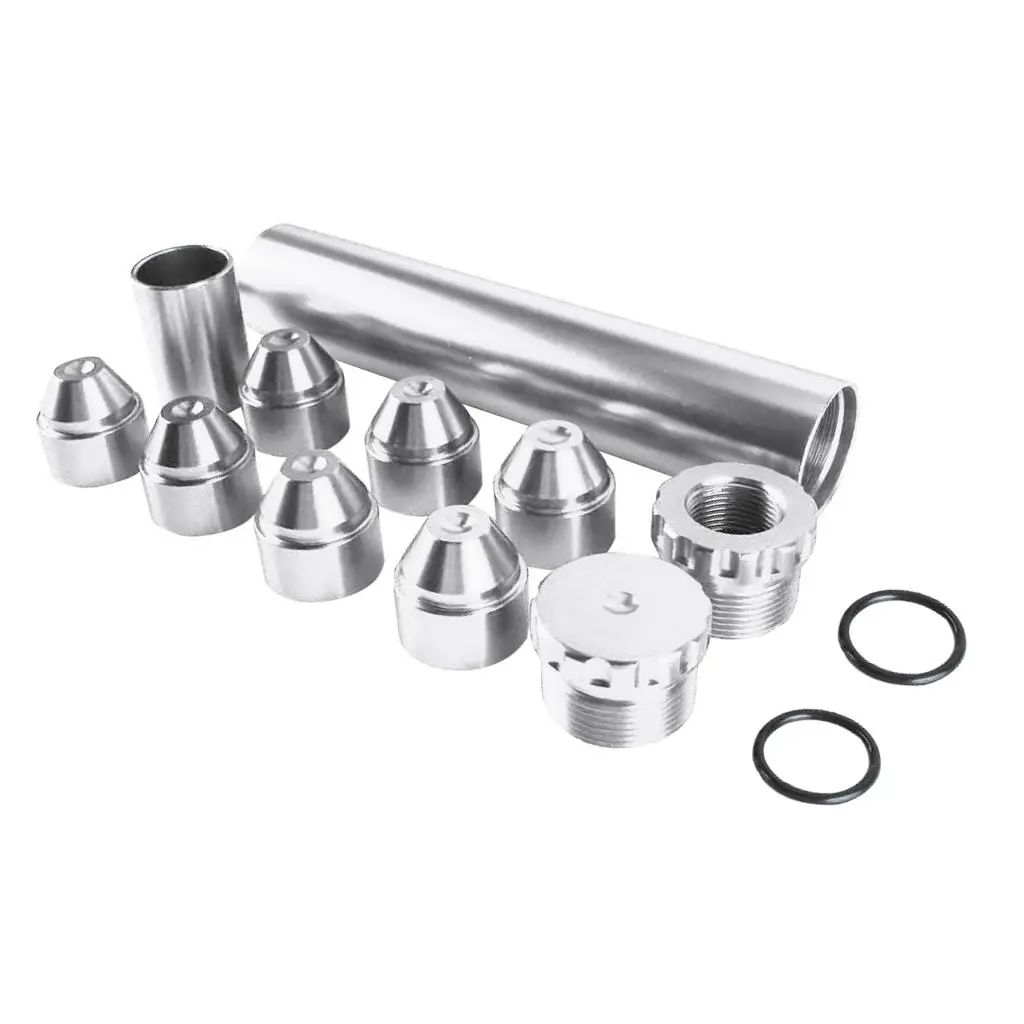 6in 5/8''-24 Fuel Oil Filter with Cone Filter Element & End Caps Silver