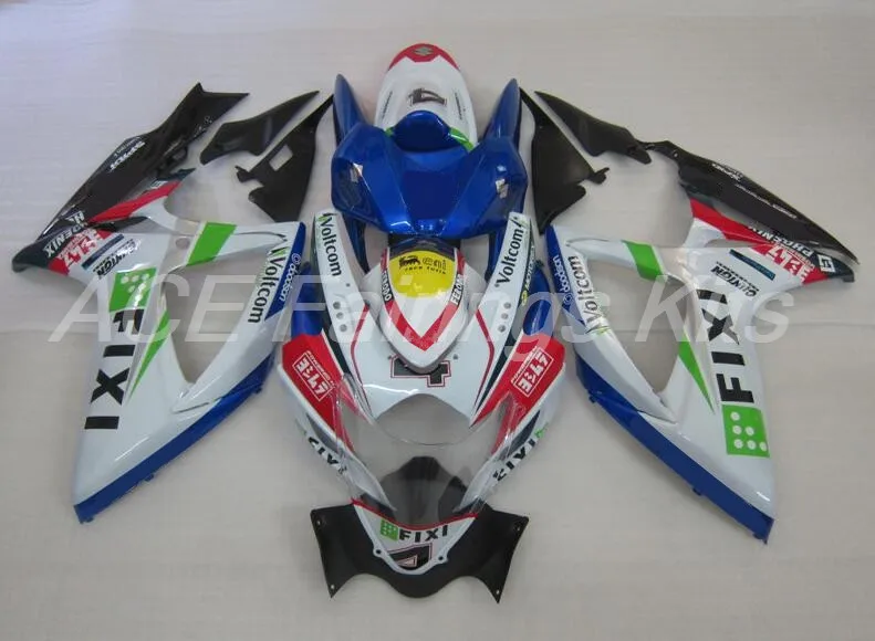 Топ литья под давлением ABS Полный обтекатели наборы набор подходит для Suzuki GSX-R600 GSX-R750 600 750 2006 2007 06 07 FIXI