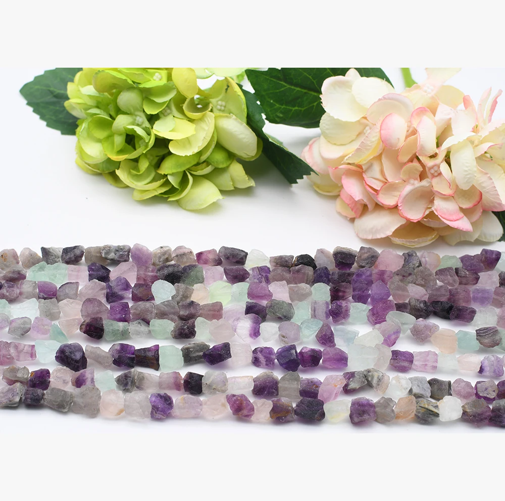 9-11x13-15mm Natural Colotful Fluorite Loose Spacer Beads Stone Beads For DIY Necklace Jewelry Making 15