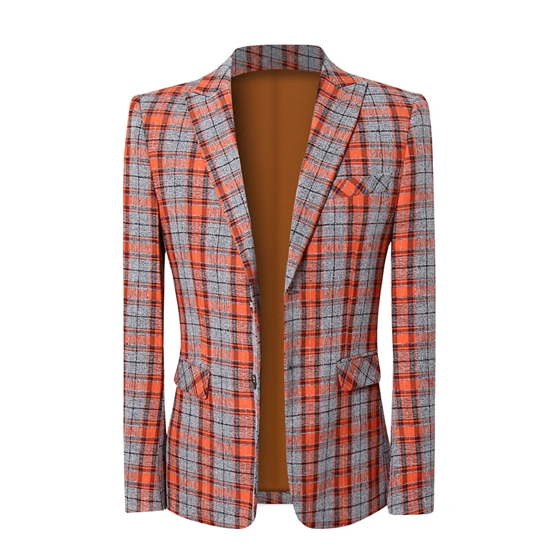 Осенний мужской полосатый клетчатый Блейзер, осенний брендовый мужской пиджак, зеленый красный серый пиджак для свадебной вечеринки 5XL