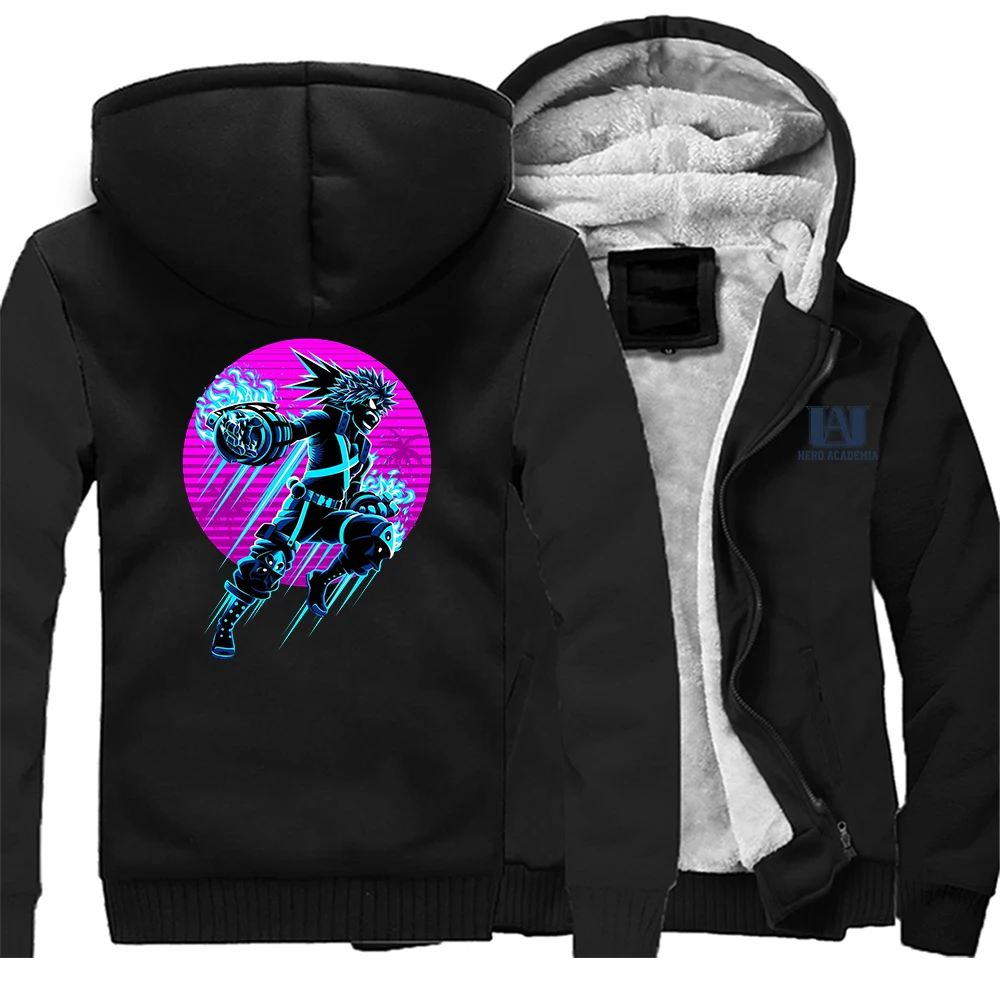 

My Hero Academia Anime Fashion Men Hoodie Bakugou Bomber Jacket Warm Jacket Men Cool Hoodies Men's Boku No Hero Academia Outwear