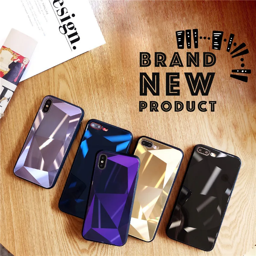 Fashion 3D diamond pattern luxury phone case for iphone 11 pro max x xr xs 8 7 6 6s plus soft tpu cover lady and women girl |