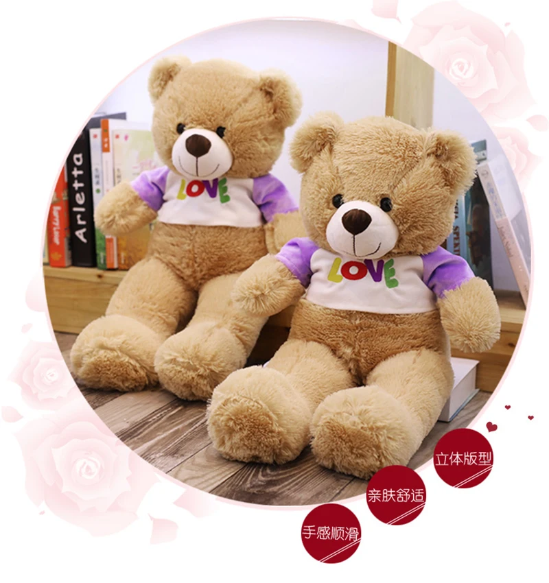 Настоящий плюшевый мишка Девочка обнимает медведь, кукла, плюшевая игрушка игрушки девочка подарок на день рождения мы барен медведи Elfe на полке мягкие животные Stitche Горячая